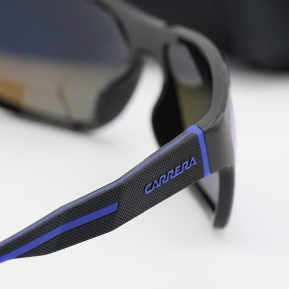 CARRERA 4018/S 0D51 Z0 Rectangle Sunglasses - Black/Blue Mirror - Picture 9 of 10